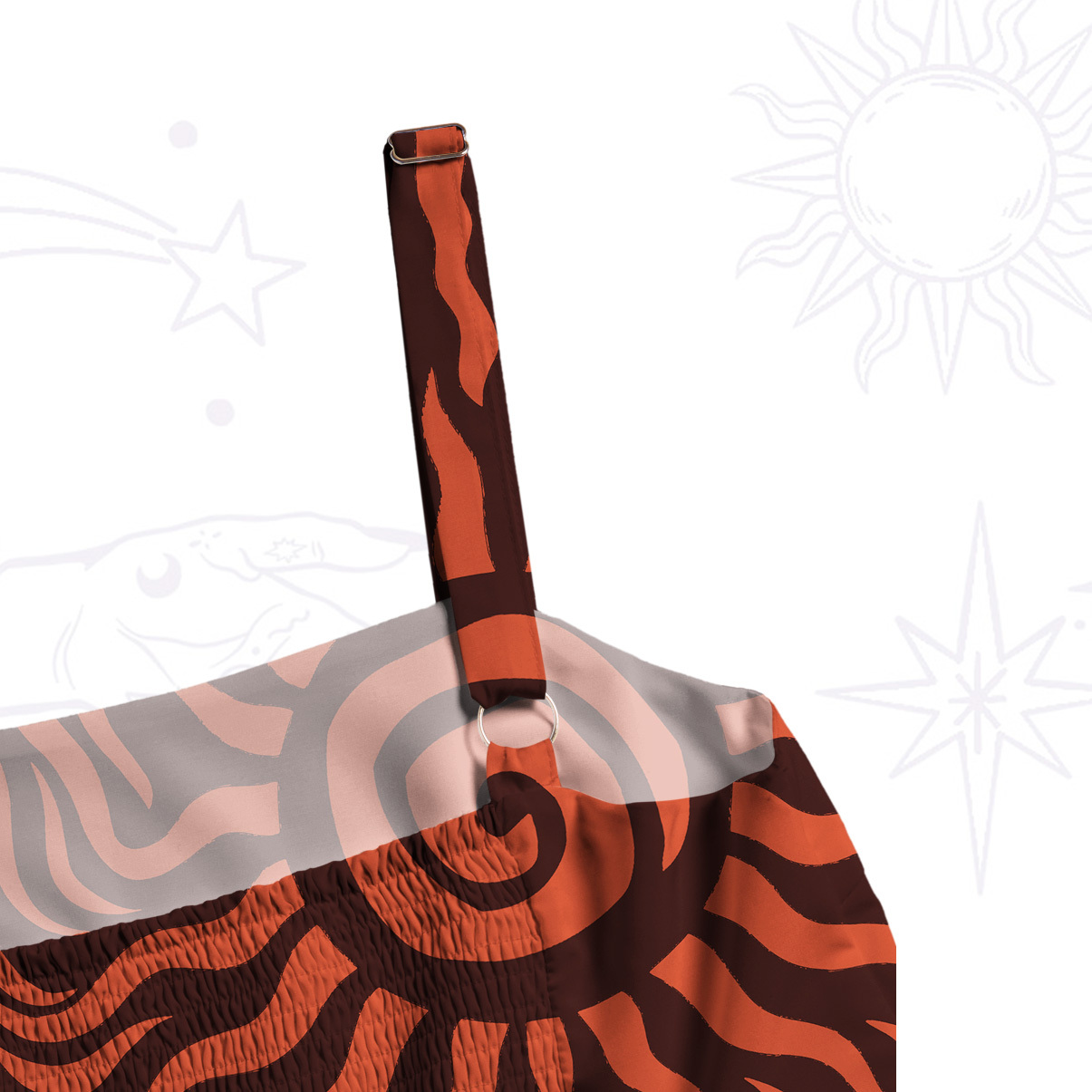 Purplehecate Solar Ritual Wide Straps Maxi Dress