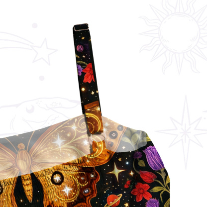 Purplehecate Mystic Butterfly Whisper Wide Straps Maxi Dress