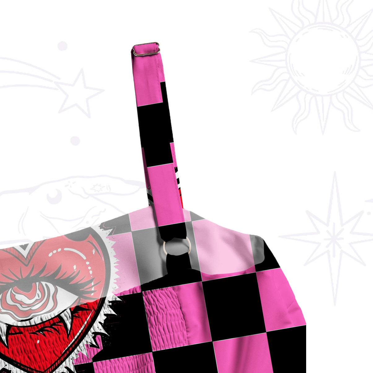 Purplehecate Heart of a Demon Wide Straps Maxi Dress