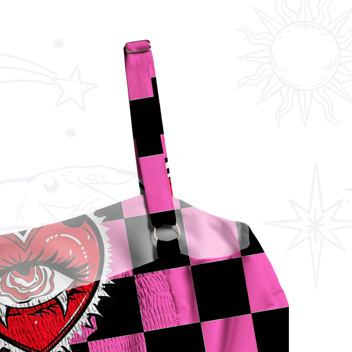 Purplehecate Heart of a Demon Wide Straps Maxi Dress