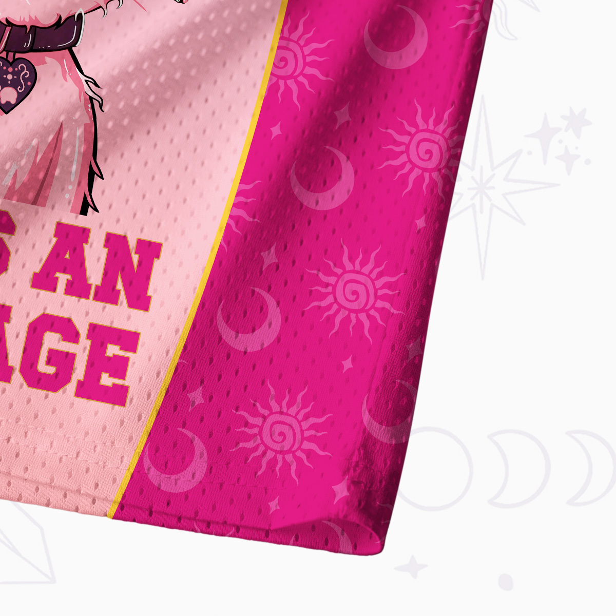 Purplehecate Bad Attitude Pink Cat Smoking Queen Mesh Jersey Tank Top