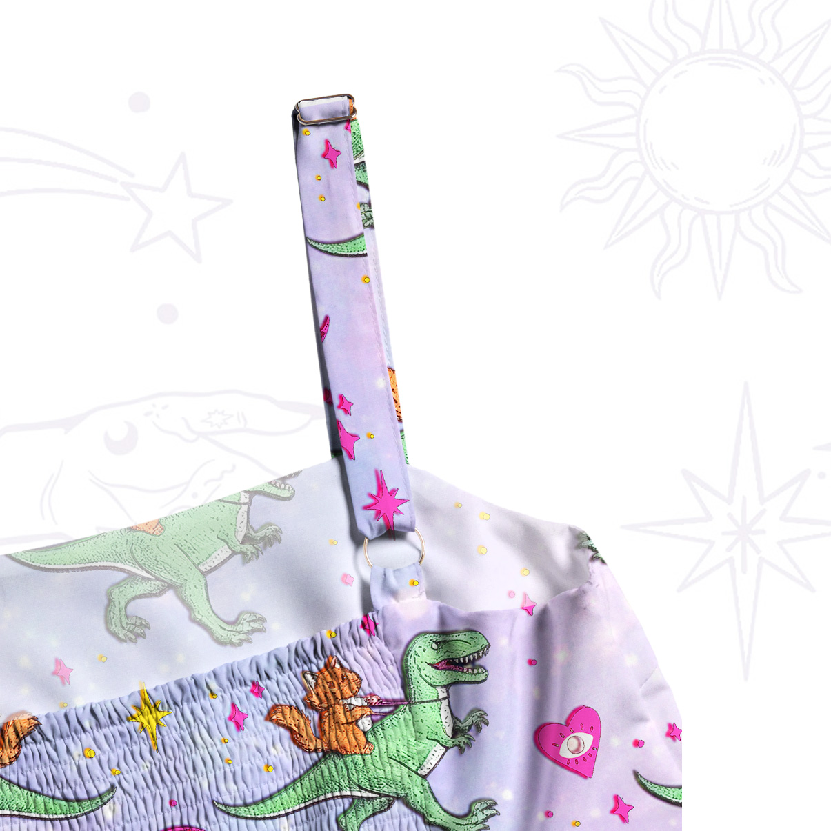 [Copy]Purplehecate Moon Witch Garden Wide Straps Maxi Dress