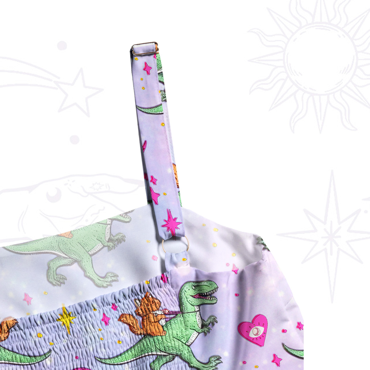 [Copy]Purplehecate Moon Witch Garden Wide Straps Maxi Dress