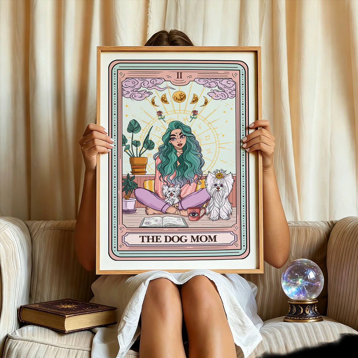 Purplehecate The Divine Dog Mom Tarot Card Unframed Poster