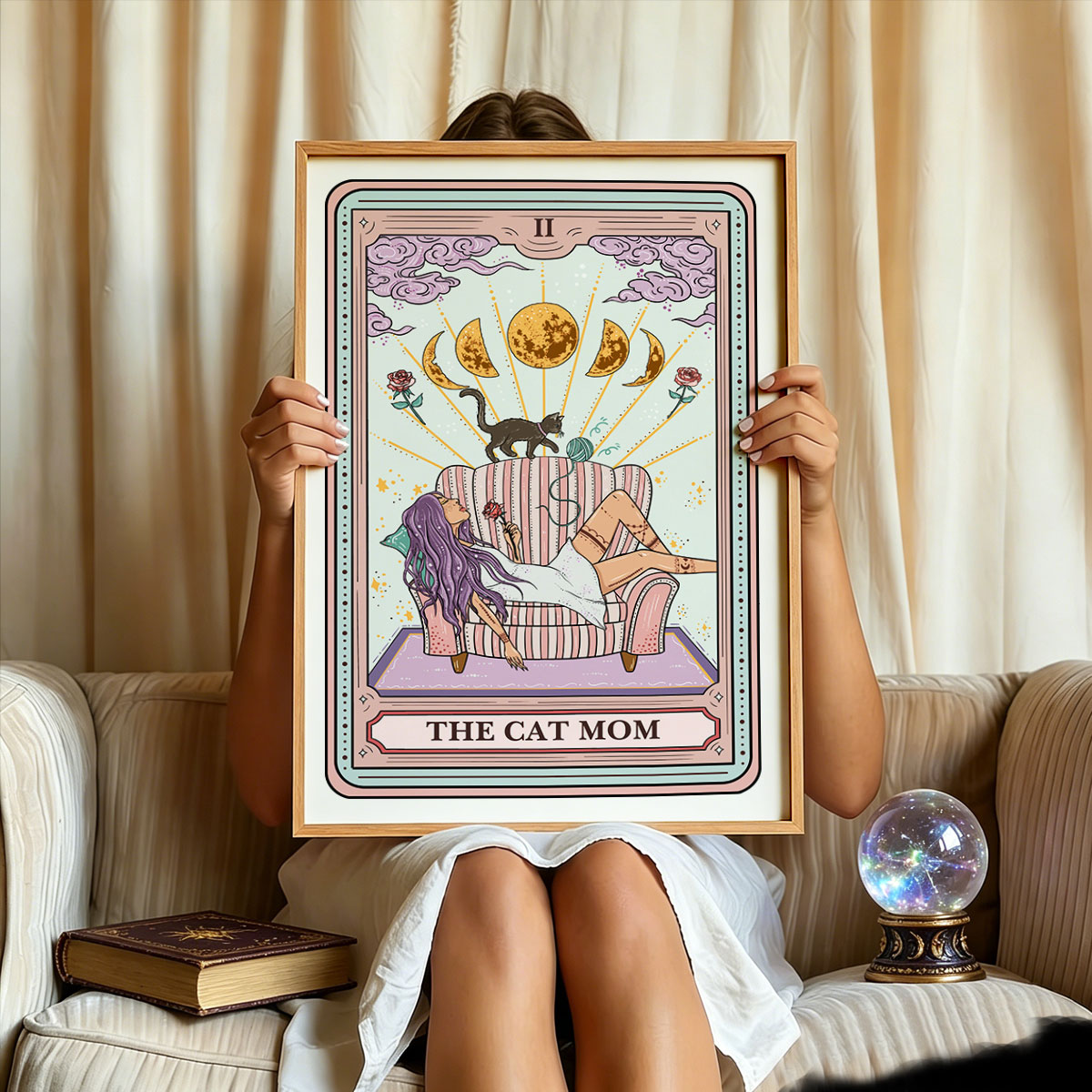 Purplehecate The Cat Mom Tarot Unframed Poster