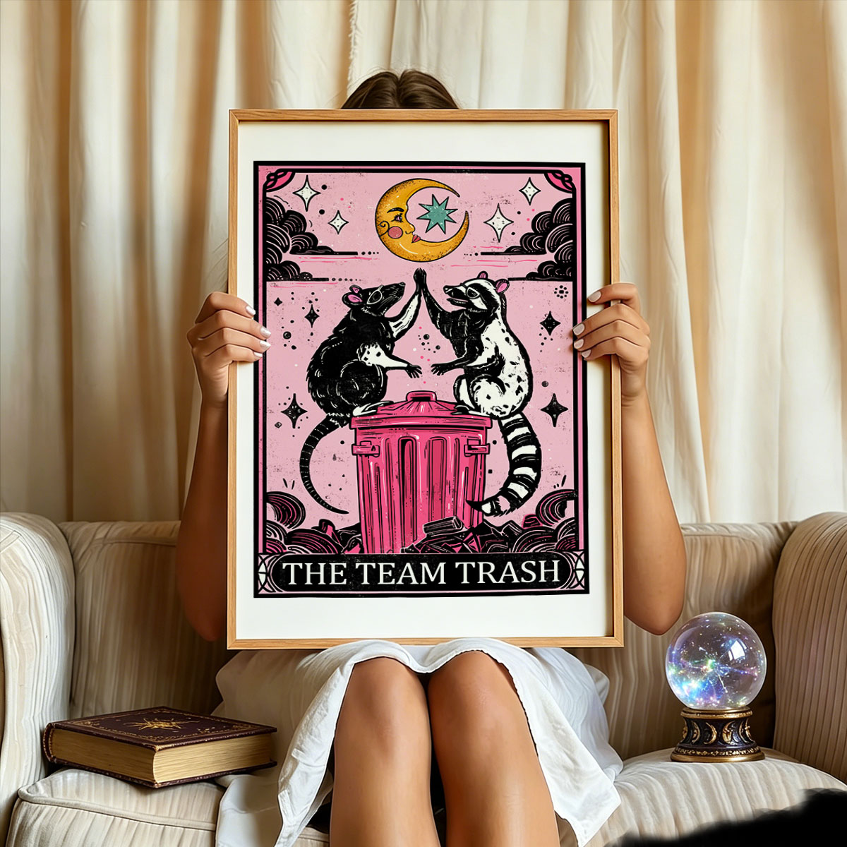Purplehecate The Team Trash Opossum Tarot Unframed Poster