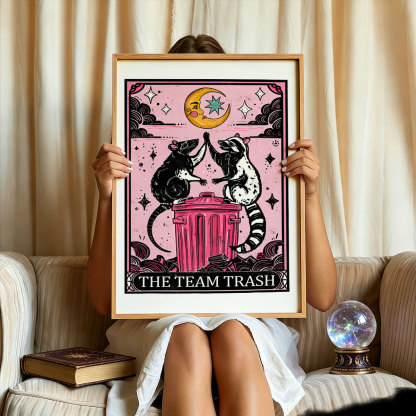 Purplehecate The Team Trash Opossum Tarot Unframed Poster