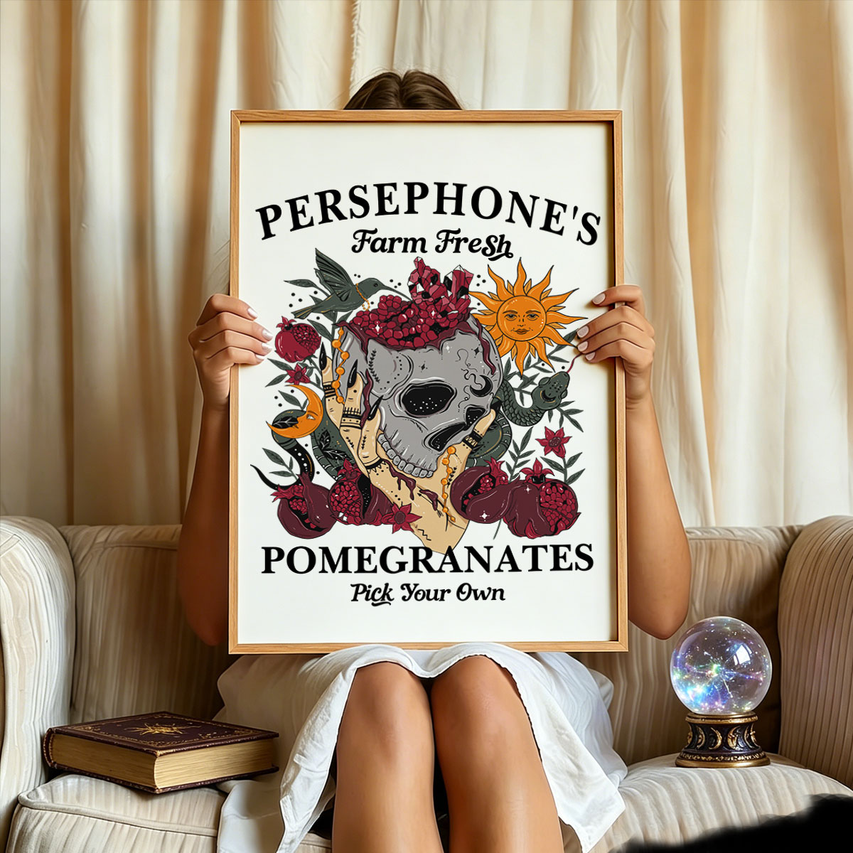 Purplehecate Persephone's Farm Fresh Pomegranates Pick Your Own Unframed Poster