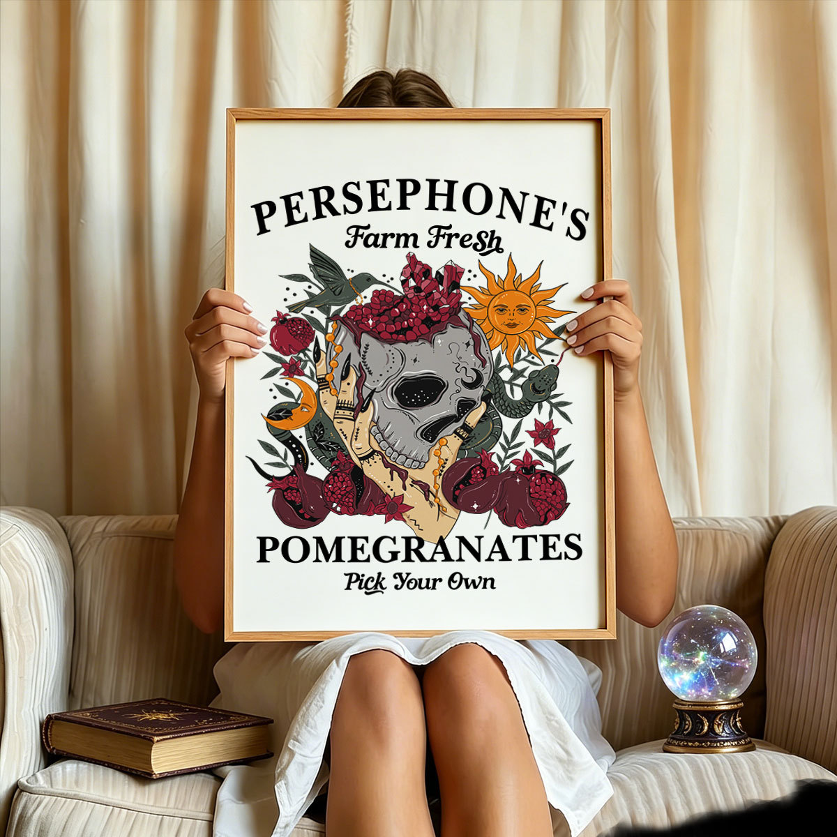 Purplehecate Persephone's Farm Fresh Pomegranates Pick Your Own Unframed Poster