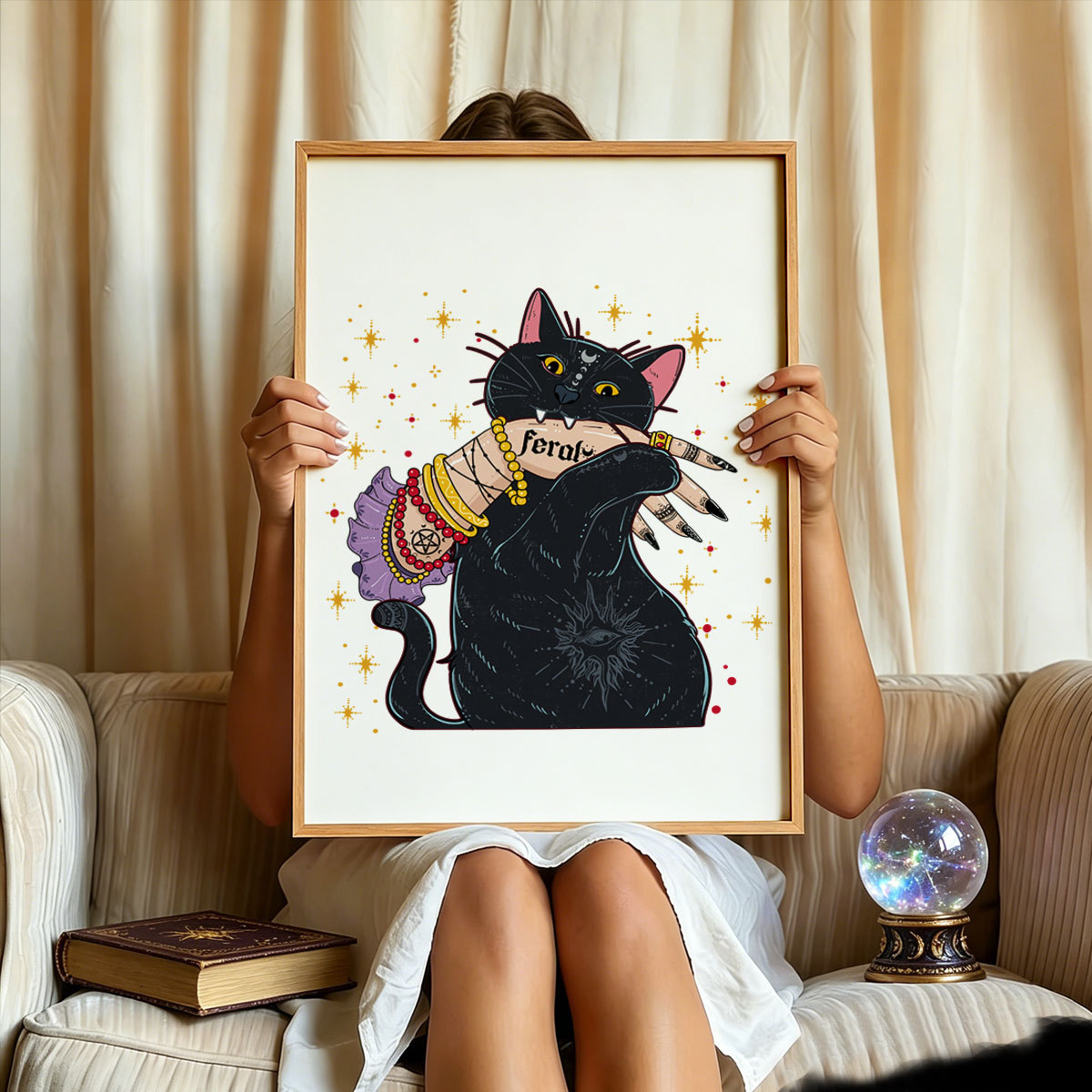 Purplehecate Feral Cat Unframed Poster