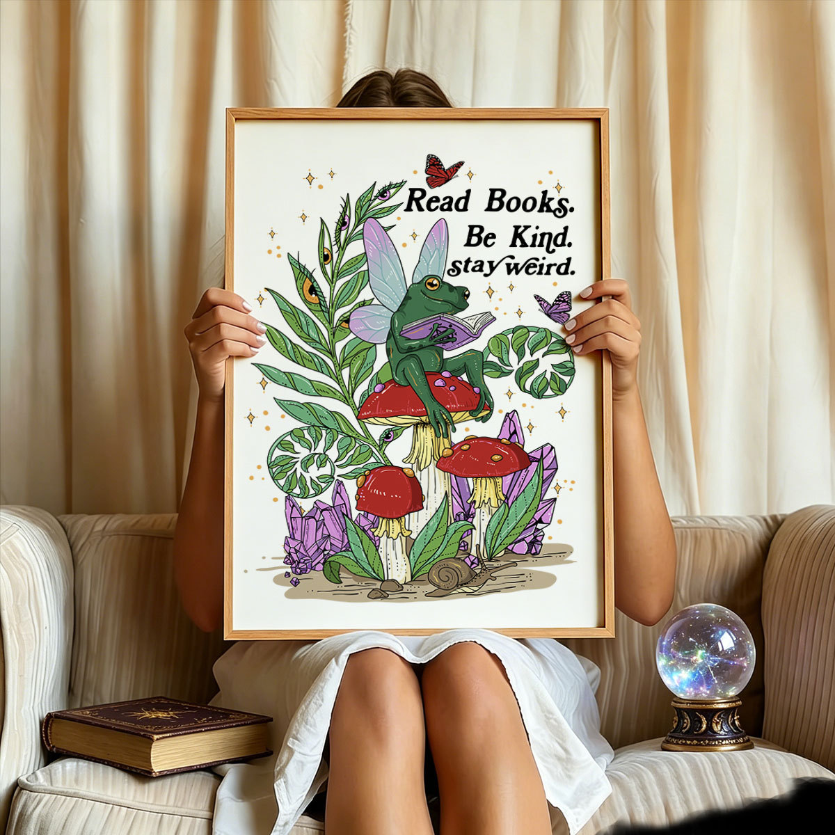 Purplehecate Read Books Be Kind Stay Weird Unframed Poster