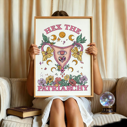 Purplehecate Hex the Patriarchy Feminist Unframed Poster