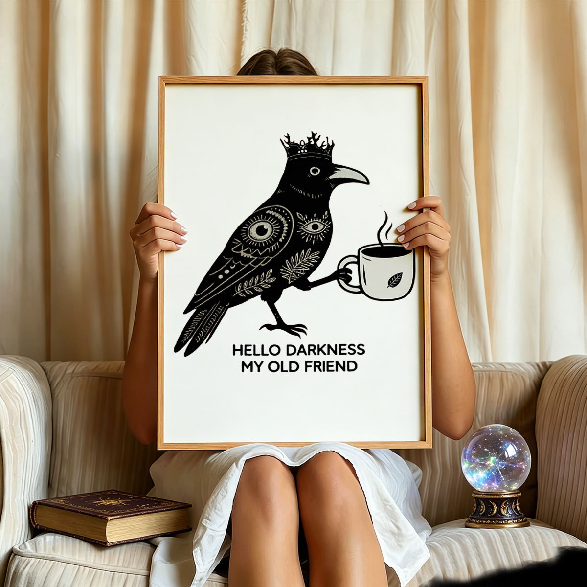 Purplehecate Hello Darkness My Old Friend Unframed Poster