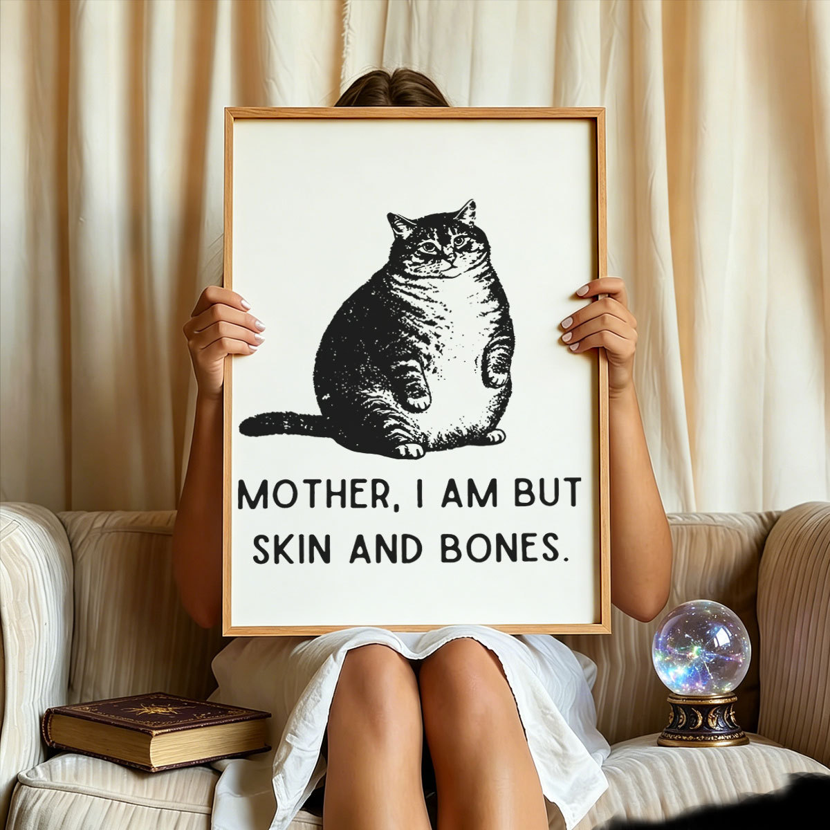 Purplehecate Cat Mother I Am But Skin And Bones Unframed Poster