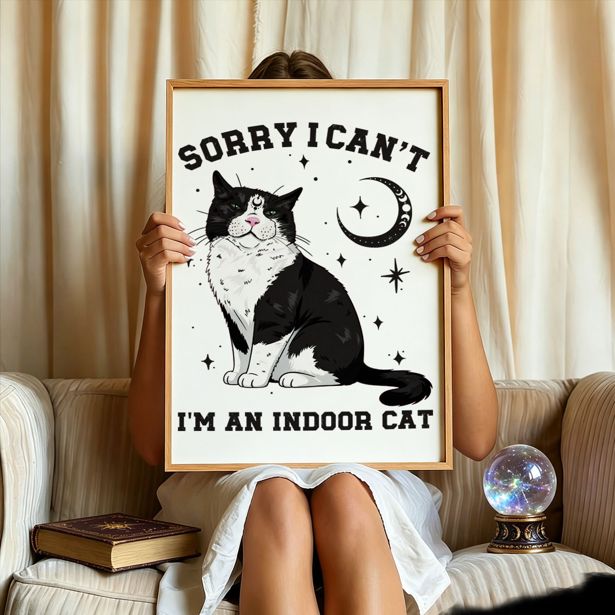 Purplehecate Sorry I Can't Go I'm an Indoor Cat Unframed Poster