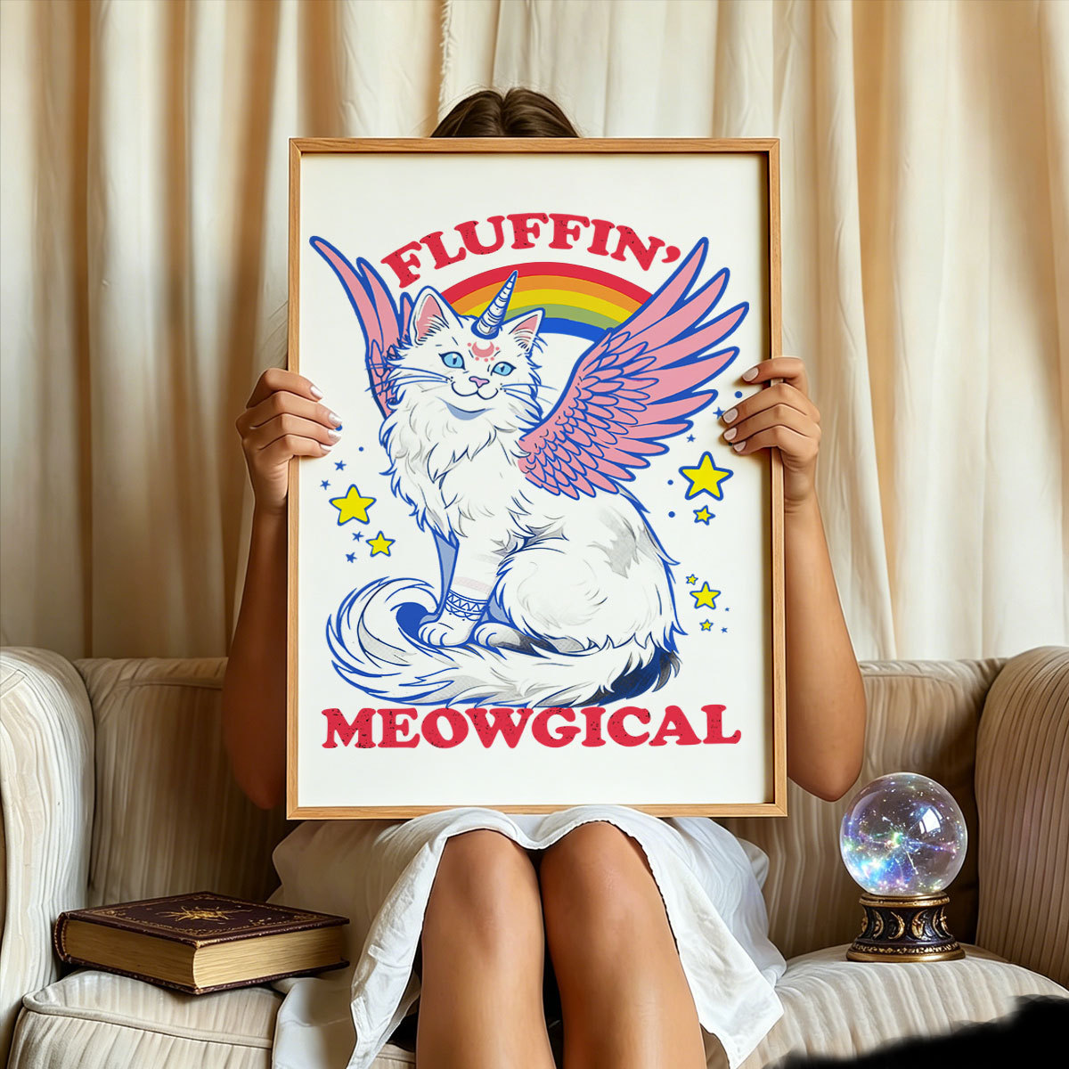 Purplehecate Fluffin Meowgical Unframed Poster