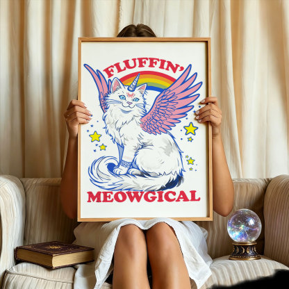 Purplehecate Fluffin Meowgical Unframed Poster