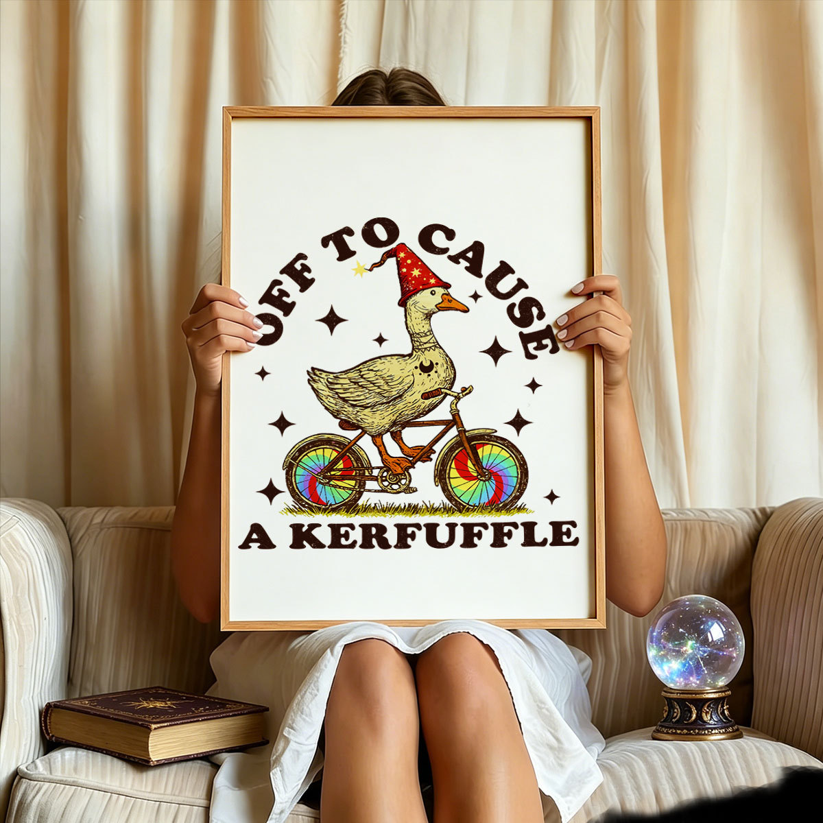 Purplehecate Off to Cause a Kerfuffle Goose Unframed Poster