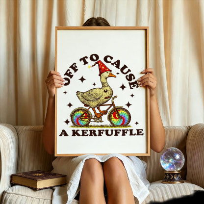 Purplehecate Off to Cause a Kerfuffle Goose Unframed Poster