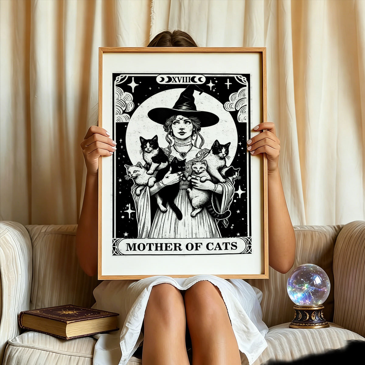 Purplehecate The Mother of Cats Tarot Unframed Poster