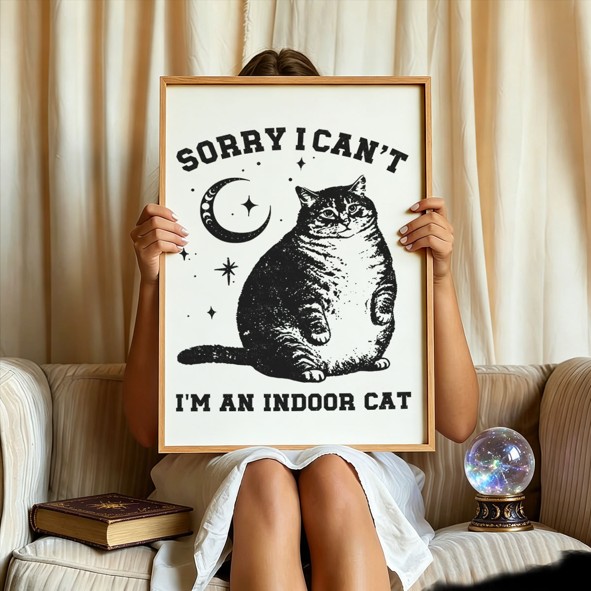 Purplehecate Sorry I Can't Go I'm an Indoor Cat Unframed Poster