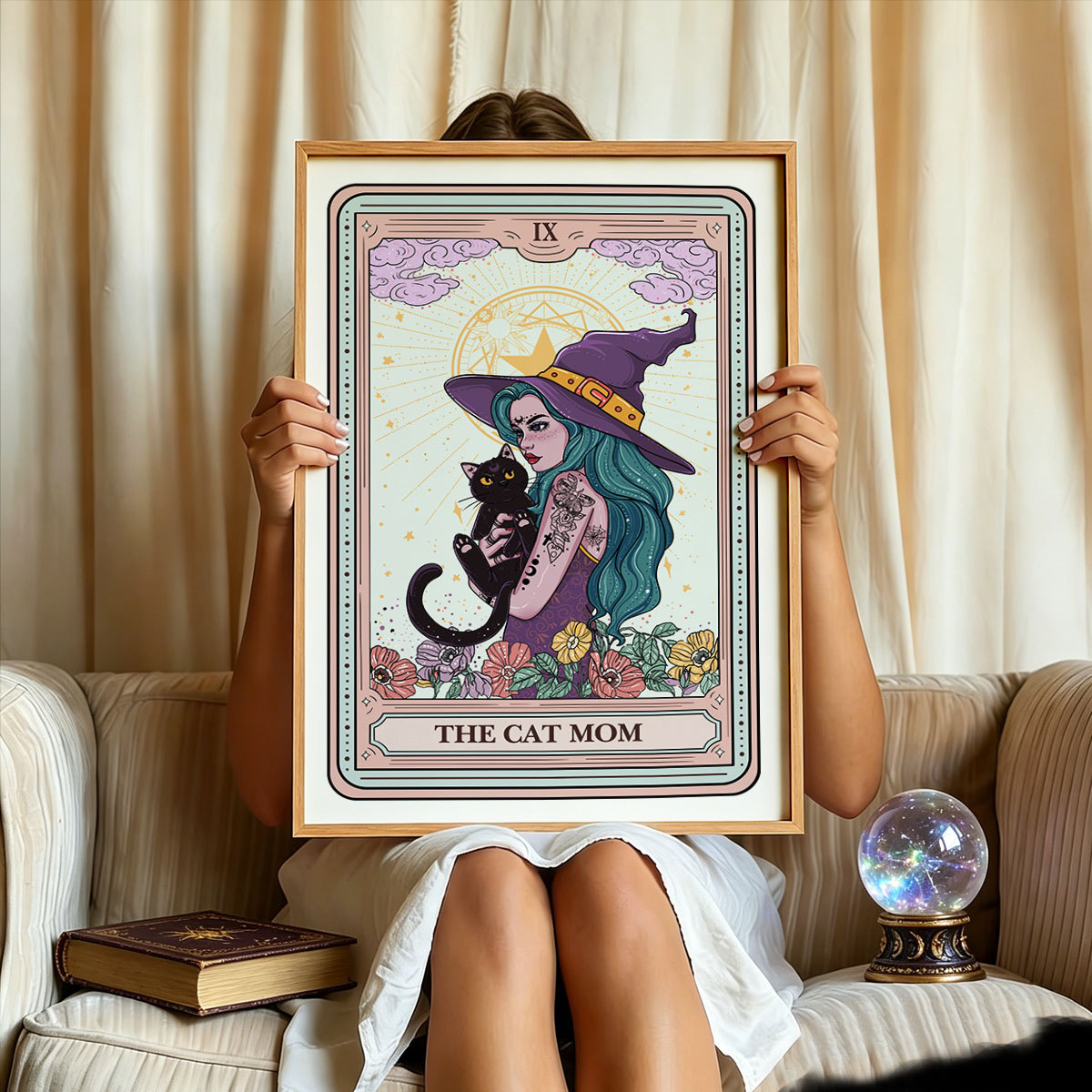 Purplehecate The Gothic Cat Mom Tarot Unframed Poster