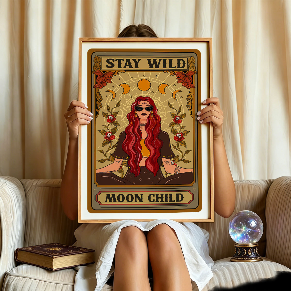 Purplehecate The Stay Wild Moon Child Oracle Card Unframed Poster