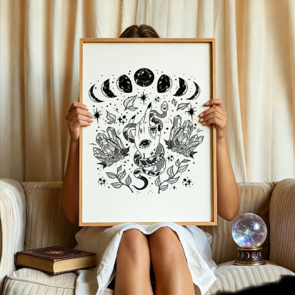 Purplehecate Reach For The Moon Unframed Poster