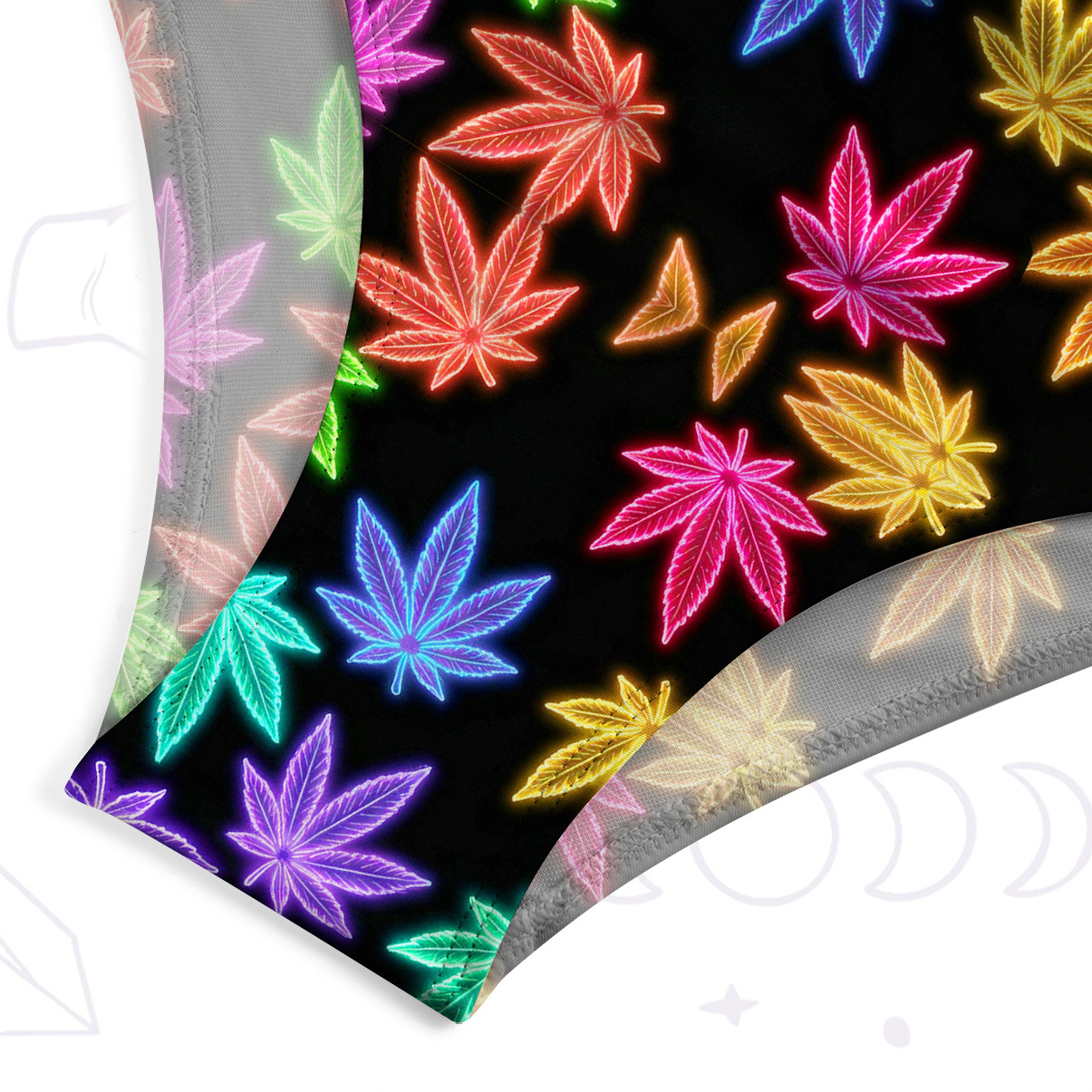 Purplehecate Trippy Weed One-Piece Swimsuit