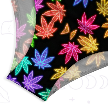 Purplehecate Trippy Weed One-Piece Swimsuit