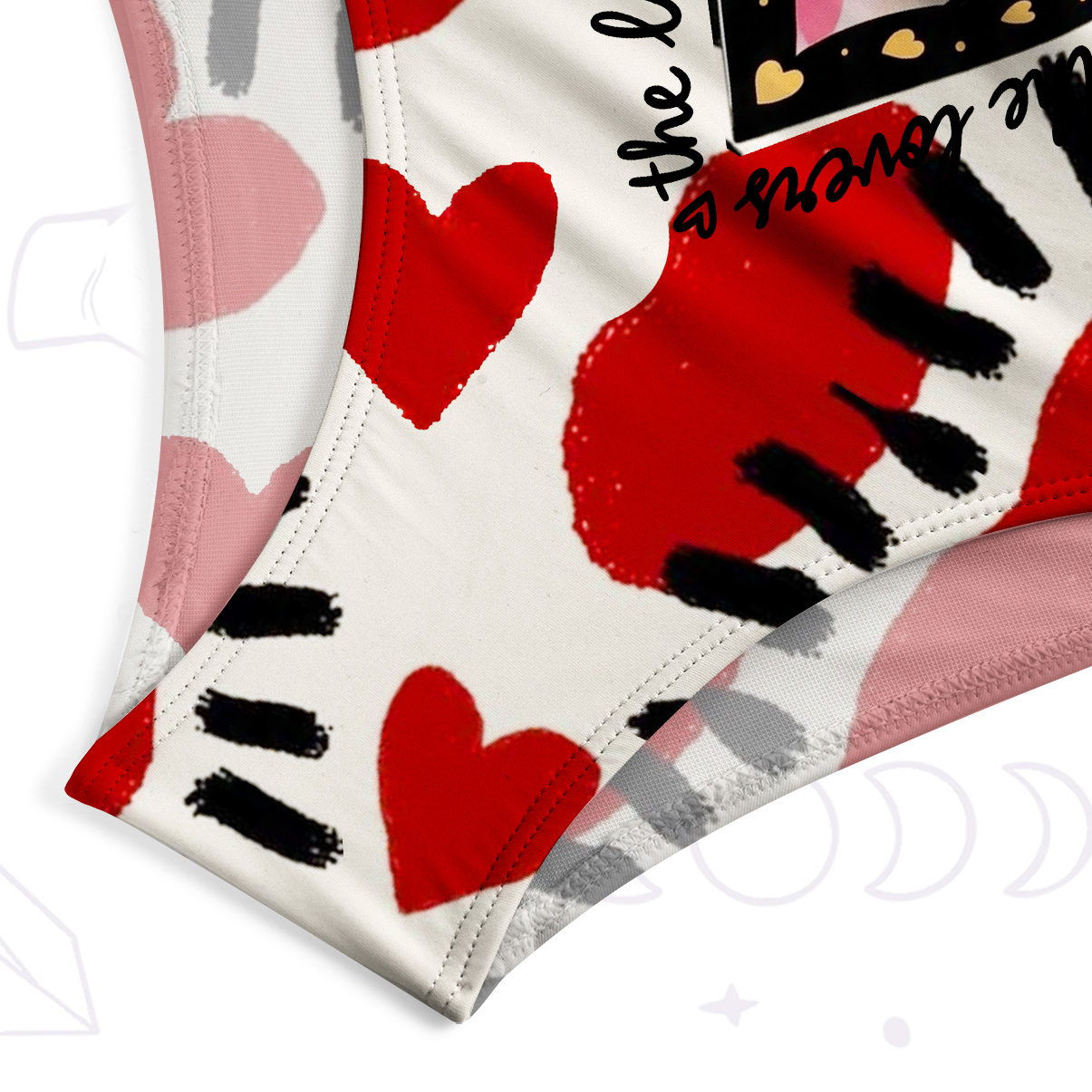 Purplehecate Wild Love Leopard Heart One-Piece Swimsuit