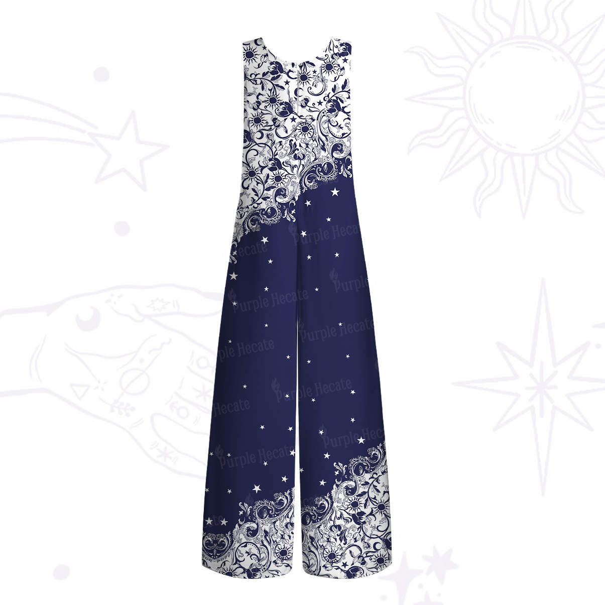 Purplehecate Midnight Star Wide Leg Jumpsuit