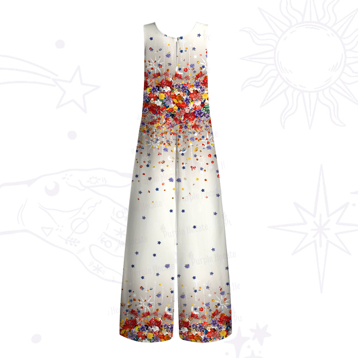 Purplehecate Spring Garden Wide Leg Jumpsuit