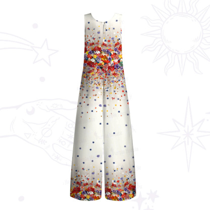 Purplehecate Spring Garden Wide Leg Jumpsuit