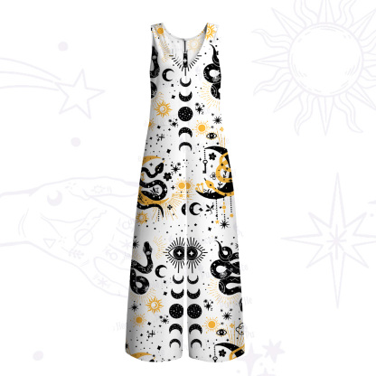 Purplehecate Divine Serpent Under the Moon Wide Leg Jumpsuit