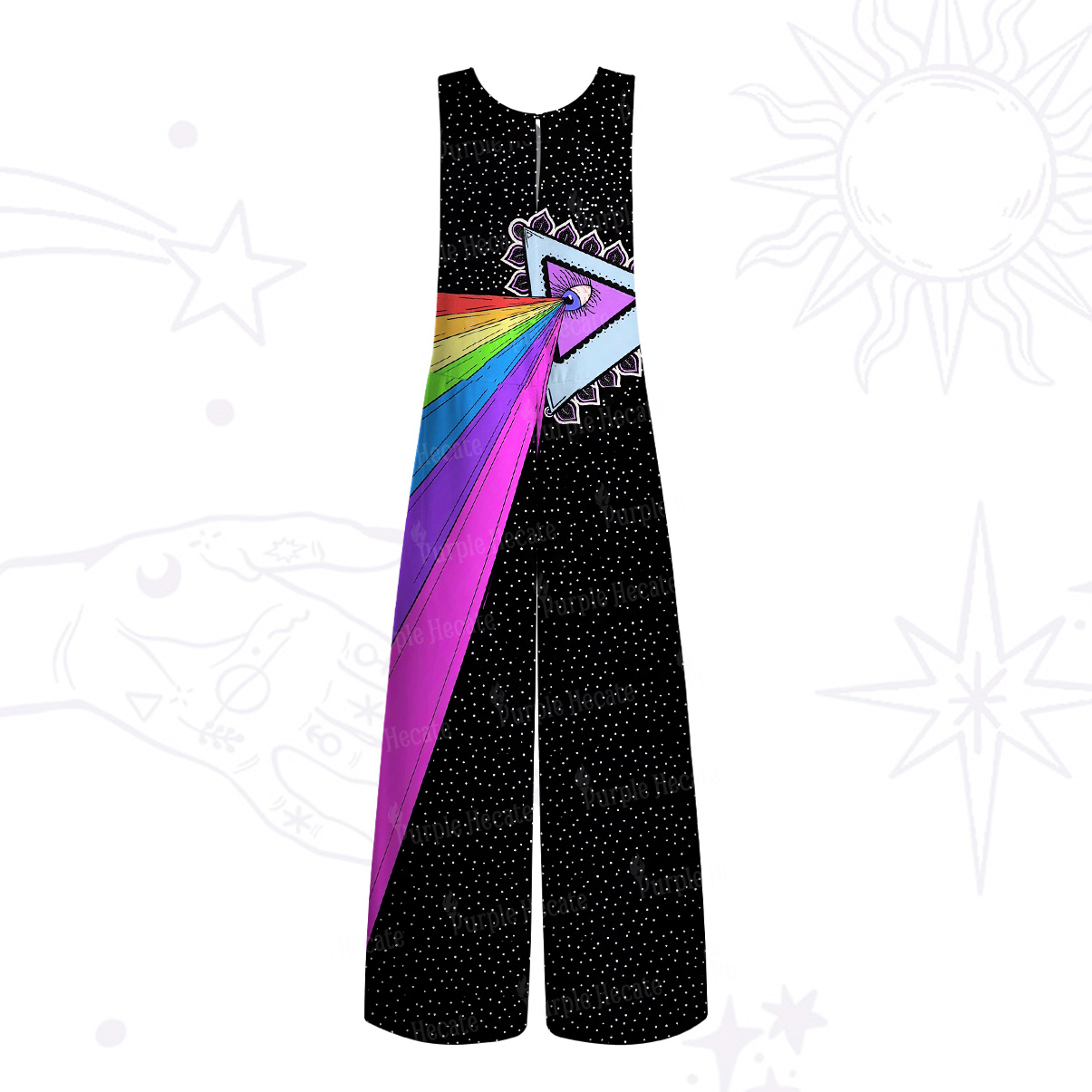 Purplehecate Prism of Rainbow Wide Leg Jumpsuit