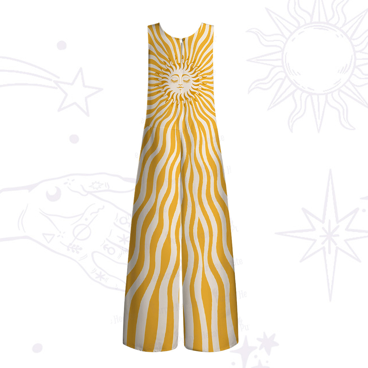 Purplehecate Radiance of the Sun Wide Leg Jumpsuit