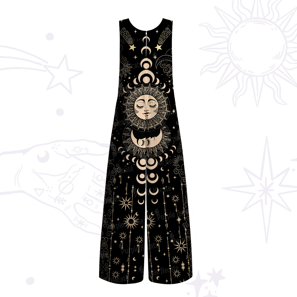 Purplehecate Lunar Eclipse Wide Leg Jumpsuit