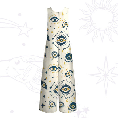 Purplehecate Sun Eye Wide Leg Jumpsuit