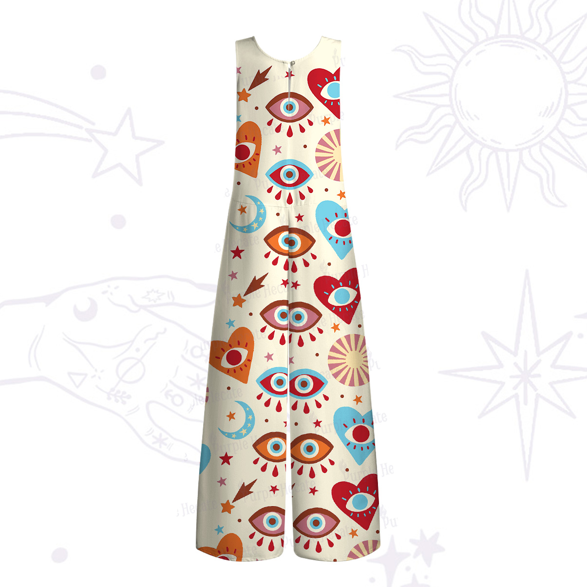 Purplehecate The Enchanted Eye of Love Wide Leg Jumpsuit