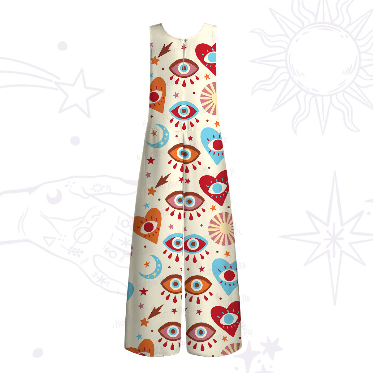 Purplehecate The Enchanted Eye of Love Wide Leg Jumpsuit