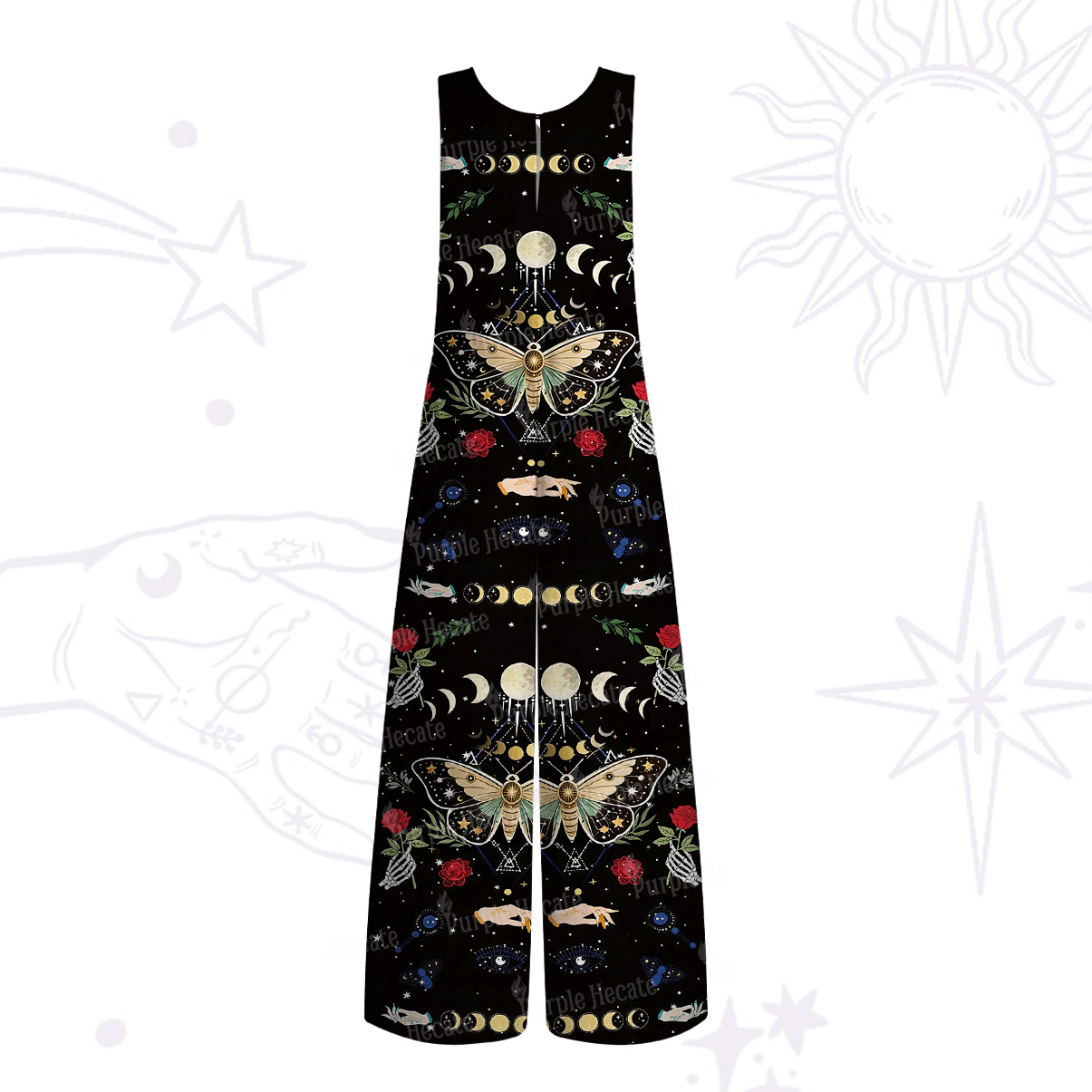 Purplehecate Moonlight Metamorphosis Wide Leg Jumpsuit