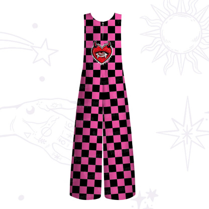 Purplehecate Heart of a Demon Wide Leg Jumpsuit