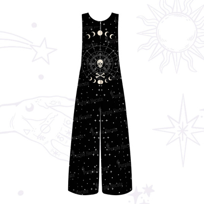 Purplehecate Coven of the Skull Moon Wide Leg Jumpsuit