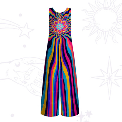 Purplehecate Psychedelic Bloom Wide Leg Jumpsuit