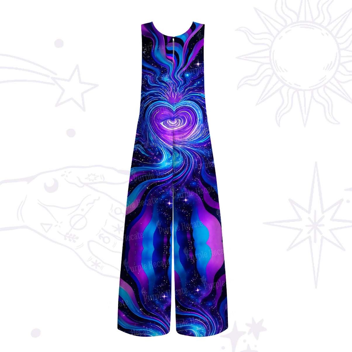 Purplehecate Galactic Heart Wide Leg Jumpsuit