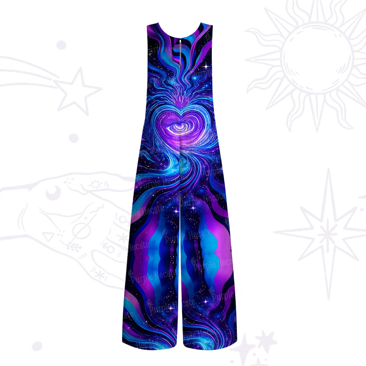 Purplehecate Galactic Heart Wide Leg Jumpsuit
