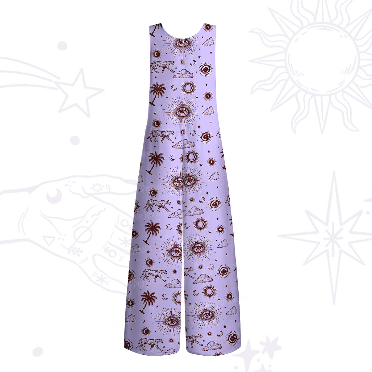 Purplehecate Eye of the Universe Wide Leg Jumpsuit