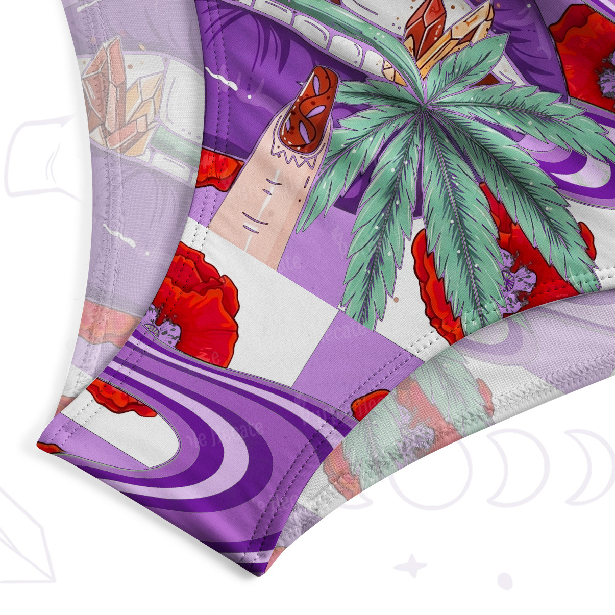 Purplehecate Trippy Cannabis Dream One-Piece Swimsuit
