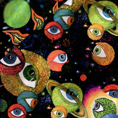 Purplehecate Inner Vision Satin Cross Back Mini Dress